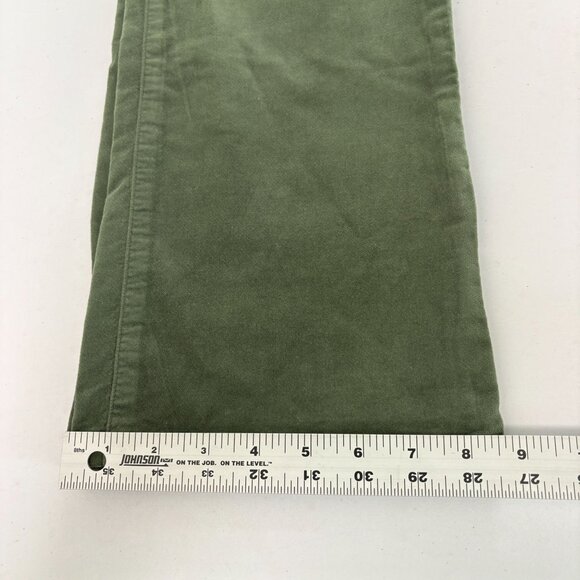 J McLaughlin Pants Womens Size 10 Green Velvet Cotton Stretch Straight Leg Jeans - Picture 10 of 12